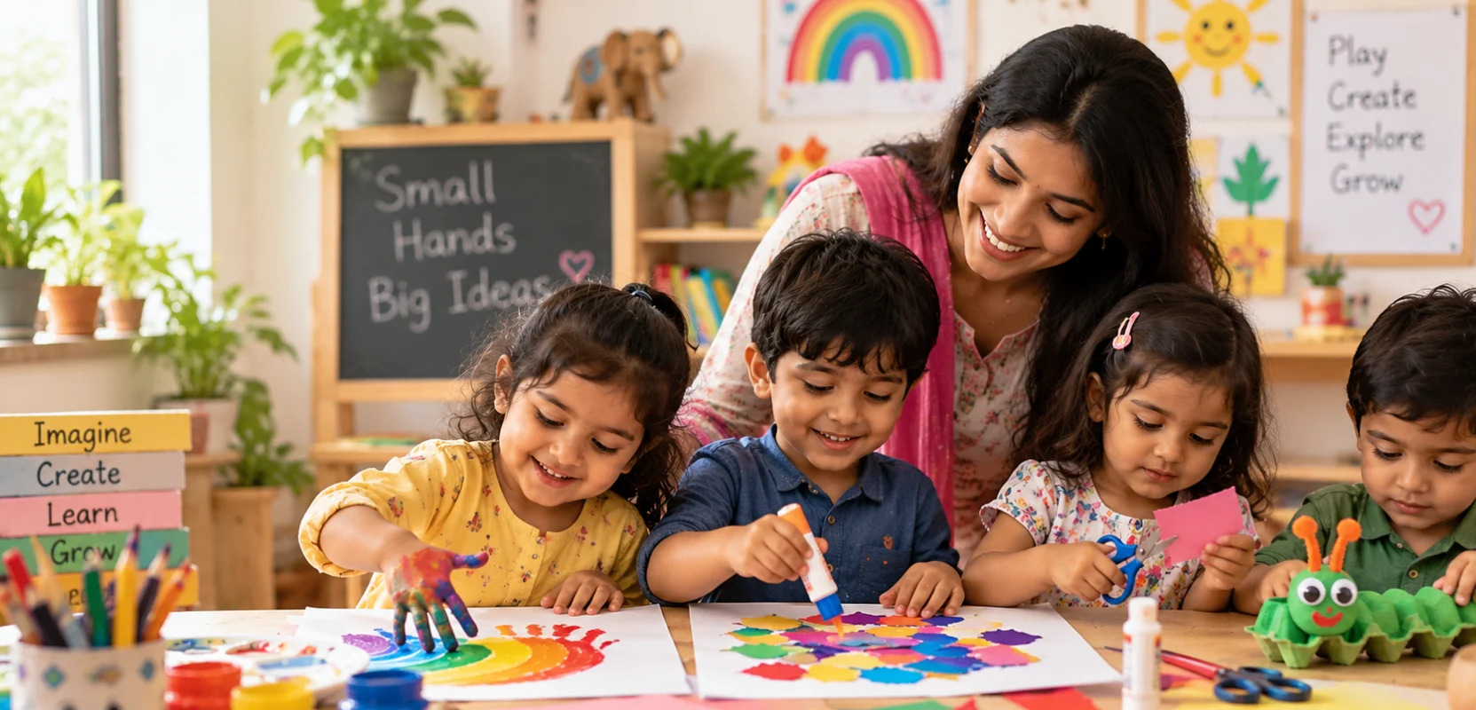 Art and Craft for Preschool Kids: Simple Ideas, Benefits and Safe Materials